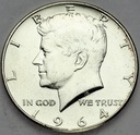 USA 1/2 Dolara Half Dollar 1964 Kennedy SREBRO