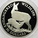 Wyspy Cooka 50dolarów 1991 Zagrożone gatunki Sarna