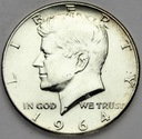 USA 1/2 Dolara Half Dollar 1964 Kennedy SREBRO