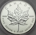 Kanada 5 Dolarów 2011 Liść Klonowy oz UNCJA SREBRO