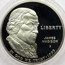 USA 1 Dolar 1993 James Madison SREBRO