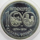 Kanada 1 Dolar 1974 Winnipeg SREBRO