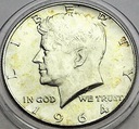 USA 1/2 Dolara Half Dollar 1964 Kennedy SREBRO
