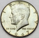 USA 1/2 Dolara Half Dollar 1967 Kennedy SREBRO