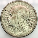 10 zł złotych 1932 Głowa kobiety Polonia SREBRO (7