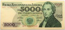 1988 5000 zł złotych Chopin seria BK