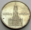 Niemcy 2 Marki 1934 z datą, data. Wieża Kościół