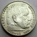 Niemcy 5 Marek 1937 Hindenburg SREBRO