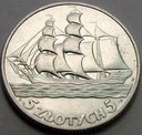 5 zł złotych 1936 Żaglowiec Żaglówka SREBRO ŁADNA