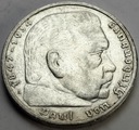 Niemcy 5 Marek 1936 Hindenburg SREBRO