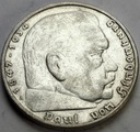Niemcy 5 Marek 1936 Hindenburg SREBRO