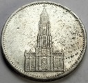 Niemcy 5 Marek, Mark 1935, Wieża, Kościół, SREBRO