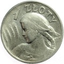 1 zł złoty 1925 Kobieta i kłosy, żniwiarka