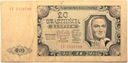 1948 20 zł Dwadzieścia Złotych, seria CF stan 4