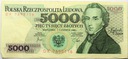 1982 5000 zł złotych Chopin seria DK