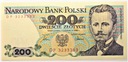 1988 200 zł złotych Dąbrowski SERIA DP