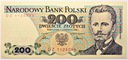 1988 200 zł złotych Dąbrowski SERIA DZ