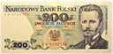 1988 200 zł złotych Dąbrowski SERIA EA