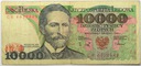 1988 10000 zł złotych Wyspiański, seria CB