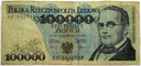 1990 100000 zł złotych Moniuszko seria AR
