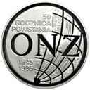 20 zł złotych 1995 ONZ 50 rocznica powstania