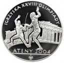 10 zł złotych 2004 Ateny Szermierka