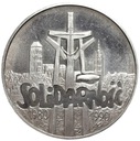 100000 zł złotych 1990 Solidarność TYP A SREBRO