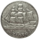 2 złote 1936 Żaglowiec Żaglówka Statek SREBRO (1)