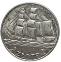 2 złote 1936 Żaglowiec Żaglówka Statek SREBRO (2)