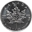 Kanada 2008 1 oz UNCJA SREBRO Liść Klonowy Klonu