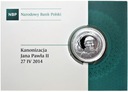 10 zł złotych 2014 Kanonizacja Jana Pawła II