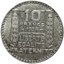 Francja 10 Franków 1938 SREBRO