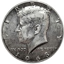 USA 1/2 Dolara Half Dollar 1968 Kennedy SREBRO