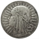 10 zł złotych 1933 Głowa kobiety Polonia SREBRO