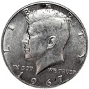 USA 1/2 Dolara Half Dollar 1967 Kennedy SREBRO
