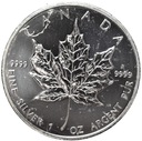 Kanada 2008 1 UNCJA SREBRO Liść Klonowy Klonu