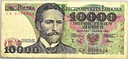 1988 10000 zł złotych Wyspiański, seria CR