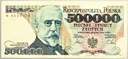 1990 500000 zł złotych Sienkiewicz seria W