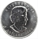 Kanada 2008 1 UNCJA SREBRO Liść Klonowy Klonu