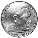 Niemcy 5 Marek 1935 Hindenburg SREBRO