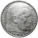 Niemcy 5 Marek 1939 Hindenburg SREBRO