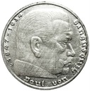 Niemcy 5 Marek 1936 Hindenburg SREBRO