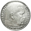 Niemcy 5 Marek 1935 Hindenburg SREBRO