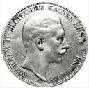 Niemcy 3 Marki Drei Mark 1909. Prusy SREBRO