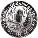 Australia 5 Dolarów 1991 Kukabura SREBRO