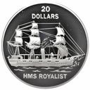 Tuvalu 20 dolarów 1993 HMS Royalist