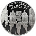 10 zł złotych 2008 40 rocznica marca '68
