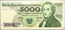 1988 5000 zł złotych Chopin seria DZ
