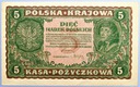 1919 5 Pięć Marek Polskich II Serja DX