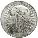 5 zł złotych 1933 Głowa kobiety Polonia SREBRO